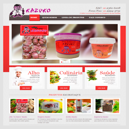 Website Kazuko Alimentos